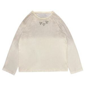 Street Style Retro Distressed Graphic Long Sleeve