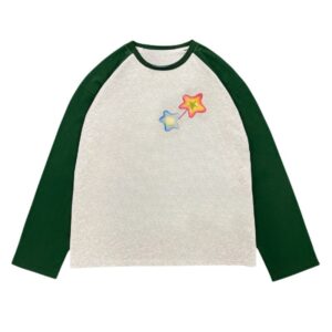 Street Style Retro Graffiti Graphic Long Sleeve