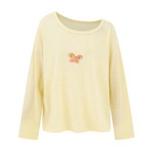 Everyday Wear Butterfly Print Long Sleeve